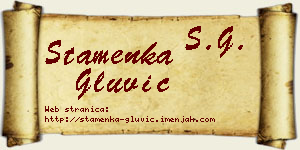 Stamenka Gluvić vizit kartica